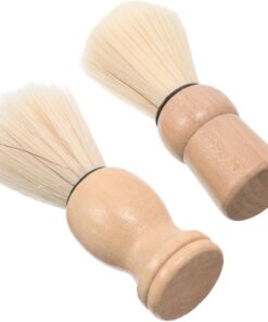 VALICLUD 2piezas Cepillo Para De Viaje Brochas De Afeitar Mango De Madera Cerdas Suaves Para Aplicar Espuma De Afeitado Salón Para Hombres