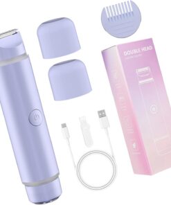 Dispositivo eléctrico de eliminación de vello facial, herramienta de corte de doble cara, dispositivo lavable, adecuado para uso corporal de mujeres, removedor de vello portátil