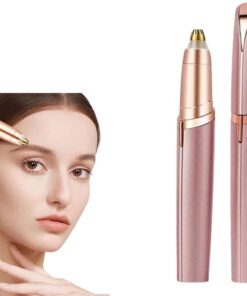 Removedor de vello de cejas recargable, depiladora eléctrica sin dolor para mujeres, maquinilla de afeitar de cejas con luz, moldeador de cejas. Para vello facial y nariz, maquinilla de afeitar