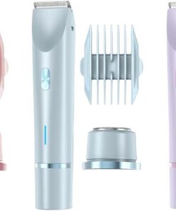 Women Electric Shaver, Double Head Razor, Portable Waterproof Trimmer, Wet and Dry Use, Powerful Motor for Travel Business Offices and Versatile Grooming Tool, 1.3x1.26x6.57in