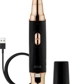 SPA Sciences AIVA - Removedor de vello facial y recortador de cejas 2 en 1 pendiente de patente - Herramienta de depilación indolora - para todo tipo de piel - Recargable por USB - Luces LED