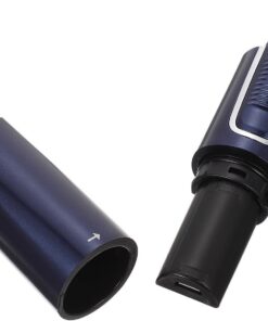 Recortador de Vello Nasal Eléctrico Recargable por USB Azul | Cabezal Lavable, Diseño Compacto, para Hombres, Punta Abombada de Acero Inoxidable