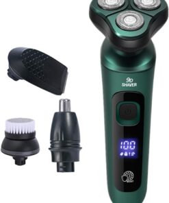 Electric Beard Shaver, 3D Floating Head Electric Shaver, LCD Display | Recargable Cordless Precision Trimmer for Efficient Grooming, Shaving for Smooth Skin, Beard Shaving Tool