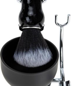 Hemobllo Cepillo de Espuma para Afeitado Brocha de Afeitar Hombre Cuenco de Afeitar Brocha de Barbero y Cuenco Cepillo para Bigote Uso Baño Material