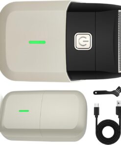 Afeitadora eléctrica ergonómica individual con puerto de carga USB, afeitadora de papel de aluminio para depilación eficiente
