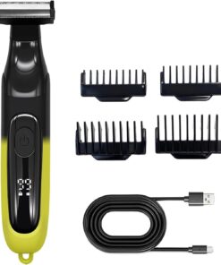 Afeitadora de barba eléctrica recargable, dispositivo de afeitado rápido, portátil, recortadora de barba con textura para viajes, impermeable, elegante, portátil, herramienta de afeitado rápido