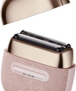 Maquinillas de afeitar eléctricas para mujer, afeitadora inalámbrica recargable y recortadora corporal de precisión para línea de bikini, cara, axilas, piernas, brazos, labios, ideal para viajes y
