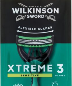 Wilkinson Sword Xtreme 3 Sensitive - Maquinillas de Afeitar Desechables con 3 Hojas Flexibles y Banda Lubricante de Aloe Vera y Vitamina E , Pack Promocional 4 + 2 Unidades