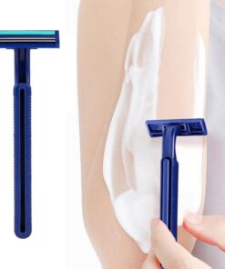 Sanfly Maquinilla De Afeitar para Hombre, Maquinilla De Afeitar Manual Portátil, Maquinilla De Afeitar Desechable con Largo, Maquinilla De Afeitar De Seguridad para Viaje Y Hotel, 10 Uds.