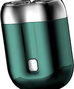 Afeitadora de bolsillo para hombre de 4 colores, recortadora eléctrica de viaje, afeitadora eléctrica de motor de tamaño de bolsillo, afeitadora eléctrica giratoria impermeable recargable para uso en