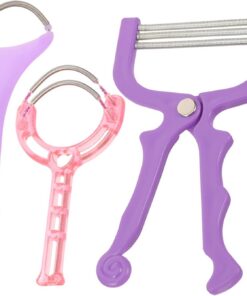 3 piezas Depilador Facial Manual para Mujeres Herramienta de Hilo para Remover Facial para Mejillas y Barbilla Diseño Portátil y Seguro Color Aleatorio Color Aleatorio