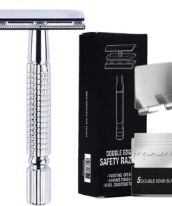 Mastros de seguridad para hombres, maquinillas de afeitar de seguridad | Razoras de afeitar de seguridad con 5 recargas para una experiencia de afeitado para él pa