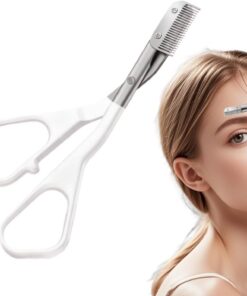Tijeras Para Cejas Con Peine Acero Inoxidable De Precisión | Tijeras Con Peine Para Perfilar Cejas Cuidado Facial Unisex Barba Diseño Viaje Hogar