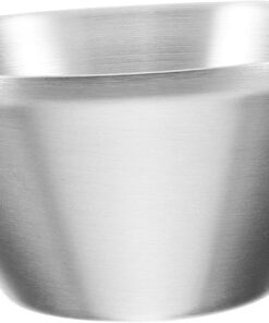 VALICLUD Cuenco de Afeitado para Hombres de Acero Inoxidable, Reutilizable y Estable, Superficie Lisa, Adecuado para Barberías y Uso Doméstico