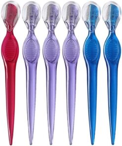 Razoras De Cejas, 10 Pcs Multipurpose Exfoliating Tool Dermaplaning Face Face Razor Y Cownebrow Razors con Cobertura para Mujeres para Hombres