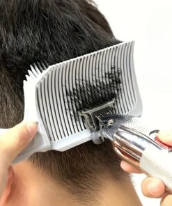 Peine auxiliar de corte de pelo, no necesita habilidades profesionales, uso con cortadora eléctrica para un peinado limpio, blanco (1 unidad)