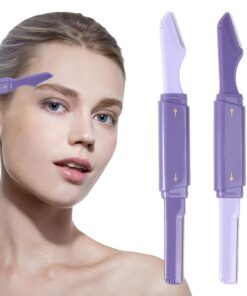 Razas de la cara para mujeres, depilación de cejas Cejas de afeitar a la | Herramienta de dermaplana facial de doble cabeza Trimmers para piel lis