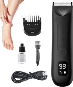 Recortadora para hombres, Recortadora de pelo para hombres,Mini afeitadora | de viaje para vello corporal | Cortadora de pelo inalámbrica con pantalla LCD, afeitadora de barba, herramientas ligeras para