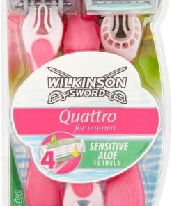 Wilkinson Sword Quattro - Maquinillas desechables para mujer (3 unidades)