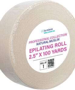 Rollo depilador de muselina natural de 2.5 pulgadas de ancho x 100 yardas resistente al desgarro