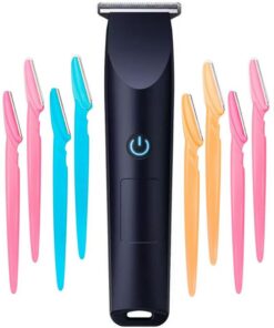 Recortadora de bikini para mujer, afeitadora de vello púbico, afeitadora corporal, maquinilla de afeitar de bikini para mujer, 12 piezas de maquinilla de afeitar para cejas