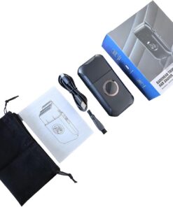 Afeitadora compacta en seco y húmedo eficiente para barba, carga USB, gimnasio, viajes de negocios, cortador de cabeza