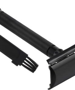 MAGICLULU Maquinilla de Afeitar Manual Clásica para Hombre Superficie Lisa y Resistente al Óxido, Aleación de Aluminio en Estilo Retro para Afeitado Facial Seguro