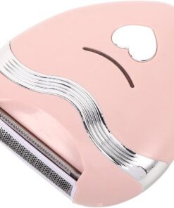 Happyyami Dispositivo de Depilación para Mujeres, Afeitadora para Mujeres Cabezal Pivotante, Metal, Rosa, Diseño, para Viaje y Ducha, para Axilas y Zona Bikini