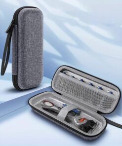 Funda rígida para maquinilla de afeitar, solución de almacenamiento duradera de EVA para maquinillas de afeitar manuales, estuche protector de viaje para kit de afeitado de hombre, soporte compacto