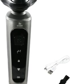 Maquinilla de afeitar eléctrica 9D para hombres, afeitadora 9D inalámbrica recargable USB-C para hombres, afeitadora eléctrica mejorada 2025, afeitadora húmeda y seca, kit de aseo eléctrico