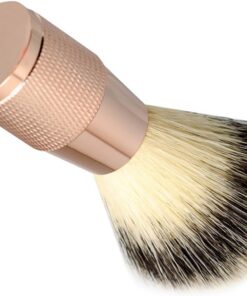 Cepillo de Afeitar para Hombres, Brocha de Barba Pequeña de Cerdas Suaves de Nailon, Portátil y Ligera para Cuidado de Bigote y Barba en Viajes y Uso Diario