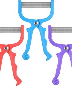 Garneck 3 herramientas portátiles de depilación facial, depiladora de resorte, sin dolor, para mujeres y hombres, colores rojo, morado, azul