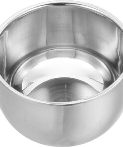 STOBAZA Cuenco de Afeitar Taza de Afeitar Doméstica Práctica y Confiable Profesional Diseño Elegante y Funcional de Acero Inoxidable 200ml para Uso Masculino