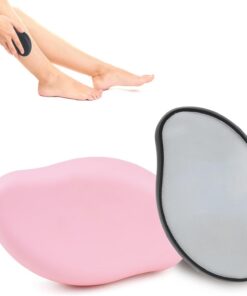 2 Piezas Nano Removedor de Pelo,Depiladora de Cristal,Mujeres y Hombres, Depiladora Sin Dolor para la Espalda, Brazos y Piernas, Portátil Depilatoria （Negro y Rosa）