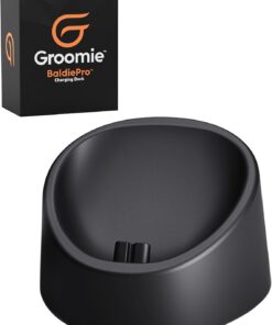 Groomie Base de carga para soporte de carga BaldiePro para afeitadora eléctrica | Diseñado exclusivamente para afeitadoras de cabeza eléctrica Groomie BaldiePro para una conexión de carga segura y fiable