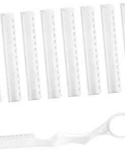 VALICLUD Kit de Barbería con Afeitadora Manual de Acero Inoxidable y 10 Cuchillas de Repuesto para Peluquería