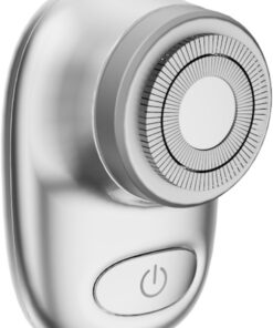 Mini afeitadora eléctrica, tamaño de bolsillo para hombres y mujeres, recargable, fácil de un botón, portátil, potente, impermeable, para viajes, oficina, viajes de negocios (paquete de 1)