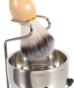 Brochas De Afeitar Para Hombres Prácticas Uso Doméstico Con Soporte y Cuenco Para Espumar Barba Herramienta De Afeitado Espumosa Kit De Afeitado Para Hombre