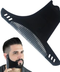 Plantilla de barba para hombre, guía moldeadora de barba, plantilla de | herramienta de forro, guía de recorte de bigote, modelado y peinado precisos