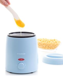 InnovaGoods® calentador de cera depilatoria, Incluye espátula de aplicación de cera depilatoria, maquina de cera caliente para depilar de 200 ml de Capacidad y 40 W de potencia.