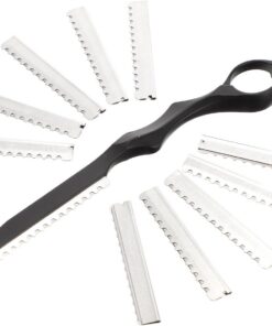 Ciieeo Maquinilla de Afeitar Manual para Cortar el Pelo Aleación de Zinc y Acero Inoxidable con Cuchillas de Repuesto Adecuado para Texturizar el Cabello