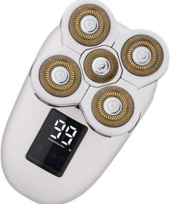 OUNONA Maquinilla de Afeitar Eléctrica Recargable para Hombre Pantalla LED y Batería de 600 Mah, Material Plástico y Metal, Adecuado para Afeitado sin Irritación