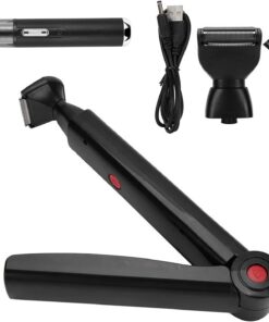 Afeitadora impermeable para hombre con pantalla LED y carga rápida para uso húmedo o seco