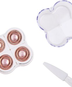 Cabezales de repuesto para afeitadora de piernas para acabado táctil impecable para mujer, cuchillas de afeitar eléctricas para depilación de piernas, color oro rosa