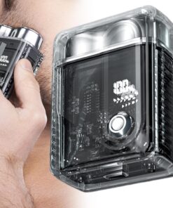 Maquinilla De Afeitar Eléctrica Afeitadora de Barba Transparente y Set de | Portátil Recortadora de Barba, , Afeitadora Eléctrica Transpar