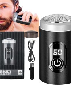 Afeitadora recargable, Mini maquinilla de afeitar resistente al agua que | ahorra espacio, Esenciales de viaje para hombres para limpieza facial para oficinas, viajes aéreos, viajes de negocios, campa