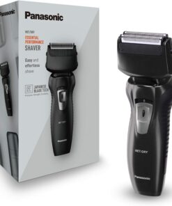 Panasonic ES-RW31-K503 - Afeitadora y recortadora para hombre (2 en 1, hojas precisión nanométrica, cabezal giratorio flexible, lavable, hojas dobles, luz de carga) negro