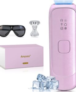 Depiladora Laser con Función de Enfriamiento: 530-1200NM Laser Depilacion con 3 Modos, Flash Continuo Automático, Epiladora de Luz Pulsada para Rostro, Axilas, Línea de Bikini y Cuerpo