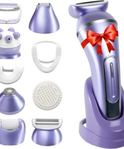 Depiladora facial para mujeres, afeitadora corporal sin dolor y depiladora facial, recortadora recargable para depiladora facial, bikini, brazo, piernas, axilas