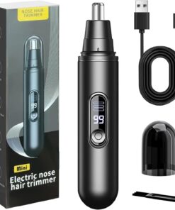 Recortador de Vellos Nasales Afeitadora Nasal Eléctrica con Pantalla LED | Cortador de Nariz Recargable para Hogar Baño Apartamento Dormitorio Ducha Viajes Viajes de Negocios Hotel Salón